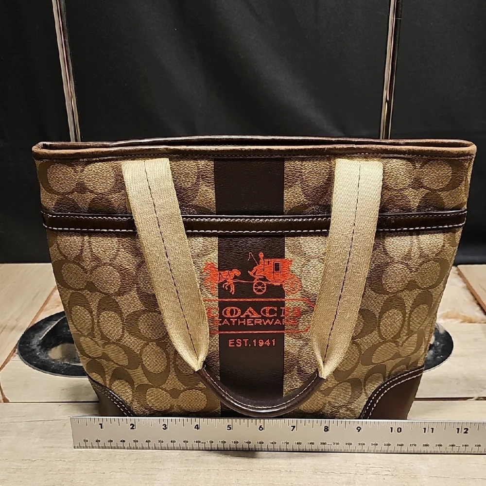 Coach Tan and Brown Men's Messenger Bag